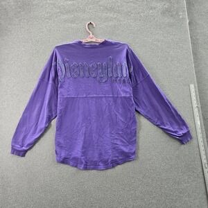 Disney Parks Men Sweatshirt S Purple Disneyland Resort Spirit Jersey Glitter